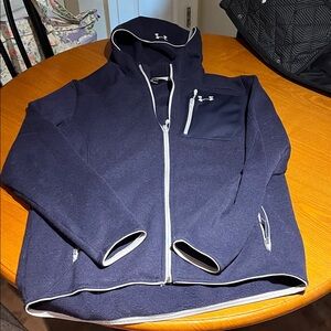 Mens. Large Unser Armour navy zip up jacket